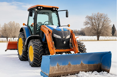 Imagen de una pala quitanieves para el tractor