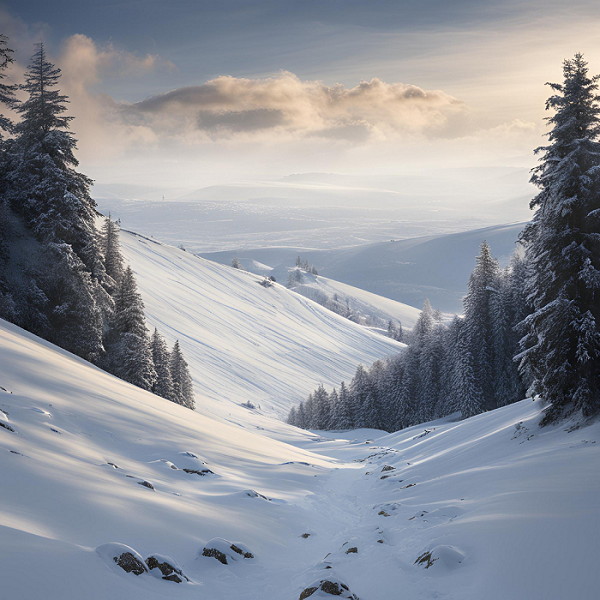 foto de un campo de nieve