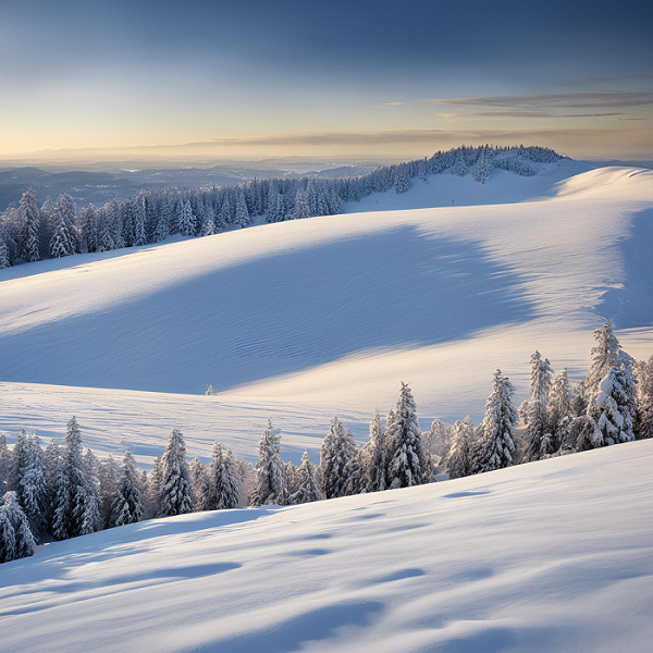 foto de un campo de nieve