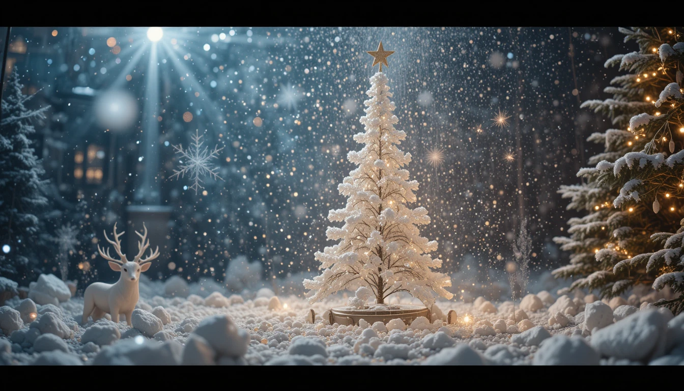 Fiesta con nieve artificial