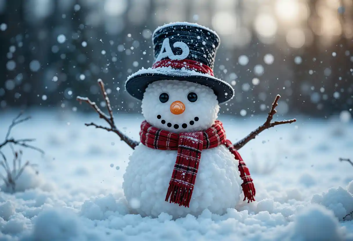 Manos de muñeco de nieve
