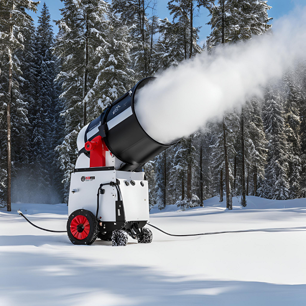 foto de una maquina de nieve artificial