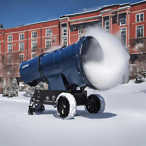 foto de una maquina de nieve artificial