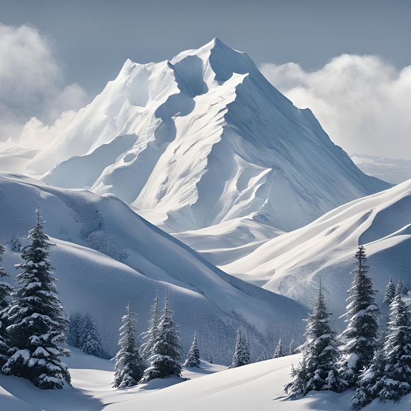 foto de una montaña con nieve